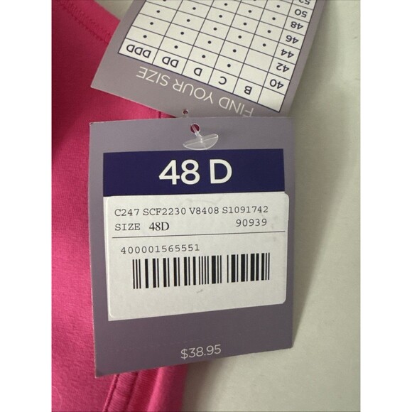 Catherines Intimates No Wire Front Close Cancer Courage Bra Size 48D NWT - Picture 15 of 16